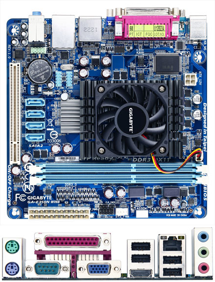 Gigabyte GA-E350N WIN8 (AMD E-350D + A45 FCH, Win8 ready)