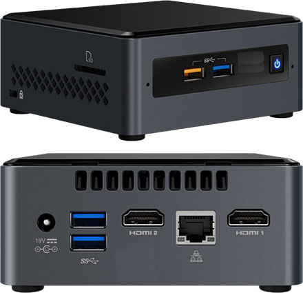 Intel NUC7CJYHN2 (Intel Celeron J4005 2x 2.00GHz, 2x HDMI, 2.5" HDD/SSD support, <b>no audio</b>)