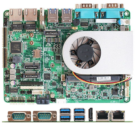 Jetway LE30-6305E (Intel Celeron 6305E SoC, 2x COM, 2x LAN, 12-24V DC-in)