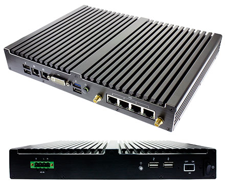 Jetway JBC512F3DGW-1900-B (Intel Bay Trail-M, 4x 1000Mbit POE)