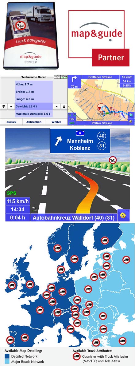 PTV TruckNavigator 10.5 (Europa inkl. Osteuropa, Sprachausgabe, TMC) [PND <b>UPDATE-VERSION</b>]